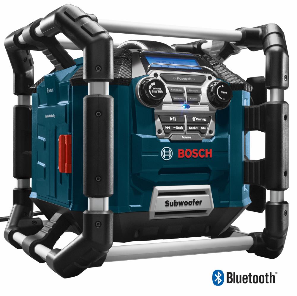 Bosch Power Box 18-Volt Water Resistant Cordless Bluetooth Jobsite Radio in  the Jobsite Radios department at Lowes.com