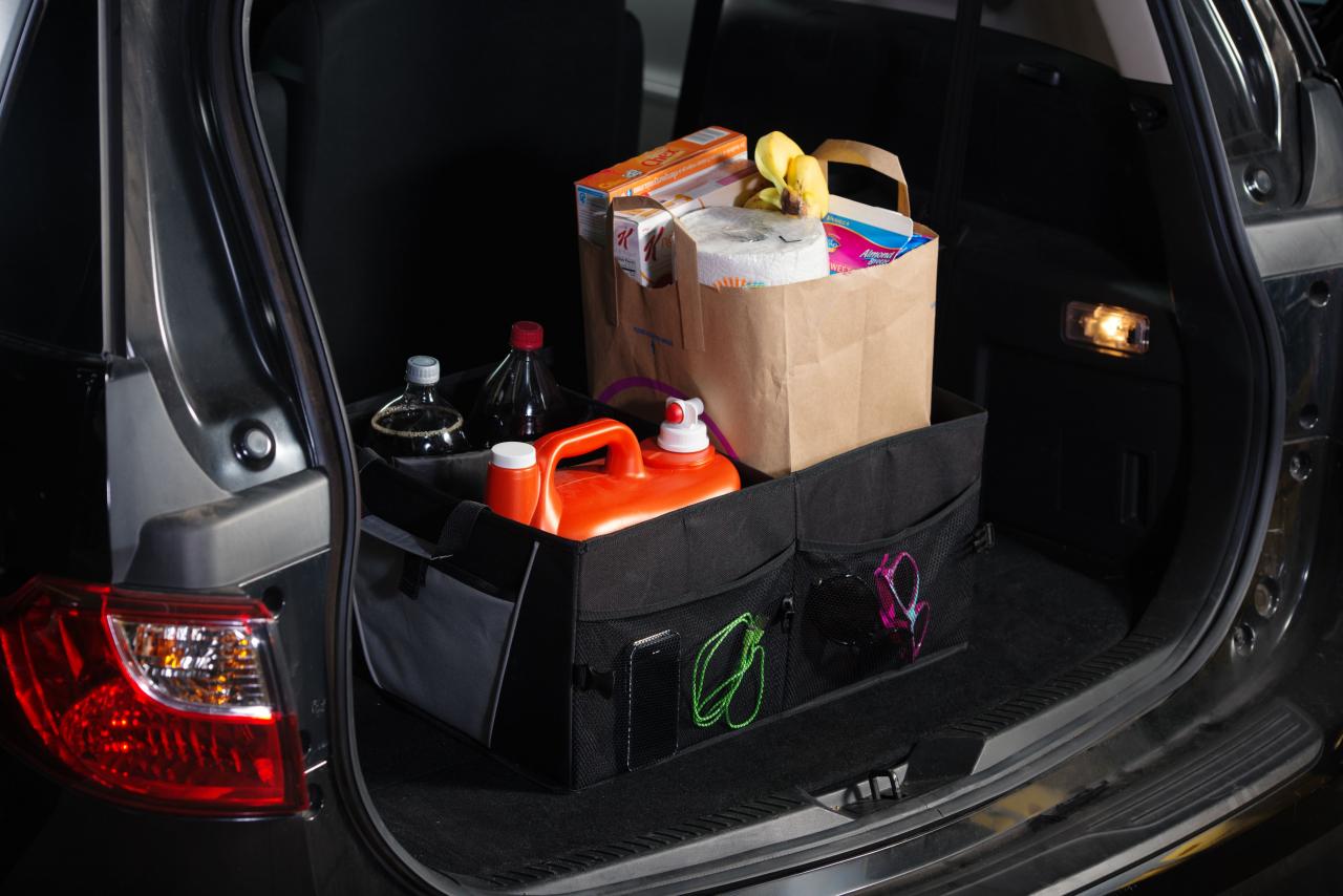 The Busy Life Trunk Organizer is a great way to keep your groceries from  rolling around your car. | Car trunk organization, Trunk organization, Car  trunk