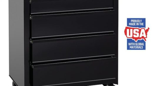 CRAFTSMAN 1000 Series 26.5-in W x 32.5-in H 4-Drawer Steel Rolling Tool  Cabinet (Black) in the Bottom Tool Cabinets department at Lowes.com