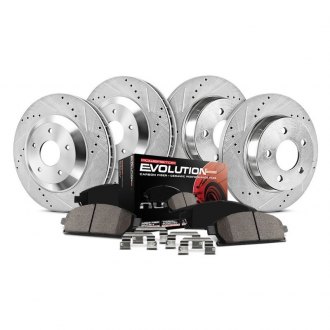 Power Stop K5828 Front and Rear Z23 Evolution Brake Kit with  Drilled/Slotted Rotors and Ceramic Brake Pads Brake System Automotive  guardebem.com