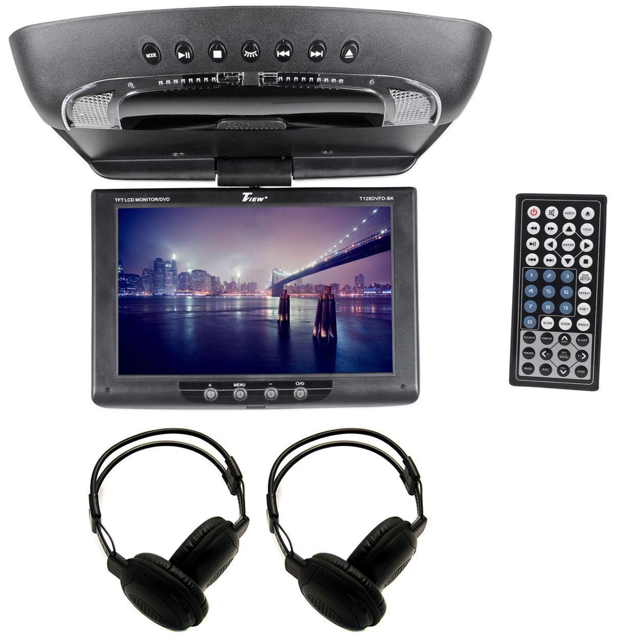 China 12.1′′ Flip Down Car DVD Player with TV USB SD IR FM Transmitter  Wireless Game - China Car DVD Player, Car DVD Monitor