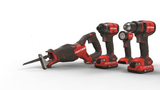 CRAFTSMAN V20 4-Tool 20-Volt Max Lithium Ion Brushless Power Tool Combo Kit  with Soft Case (Charger and 2-Batteries Included) in the Power Tool Combo  Kits department at Lowes.com