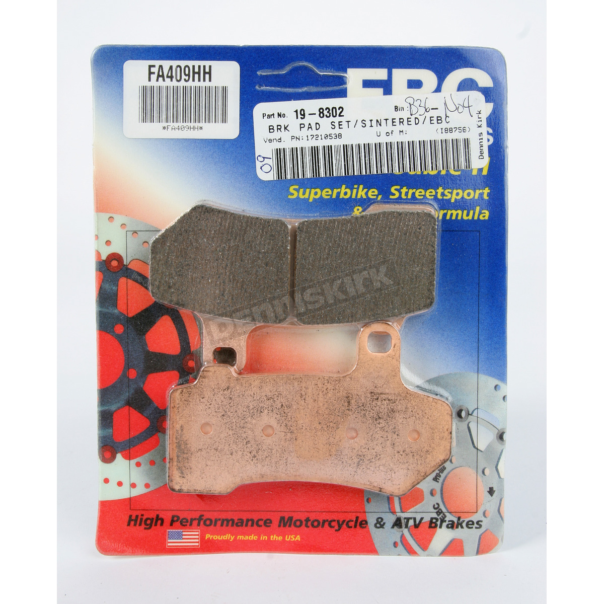 Buy EBC Brakes FA458HH Sintered Copper Alloy Disc Brake Pad Black, 1x1x1  Online in Poland. B006B271LW