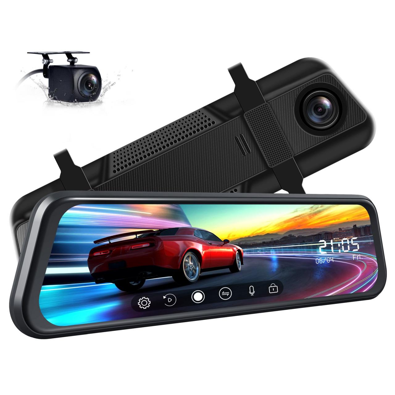 Car Video TOGUARD Mirror Dash Cam 4.3