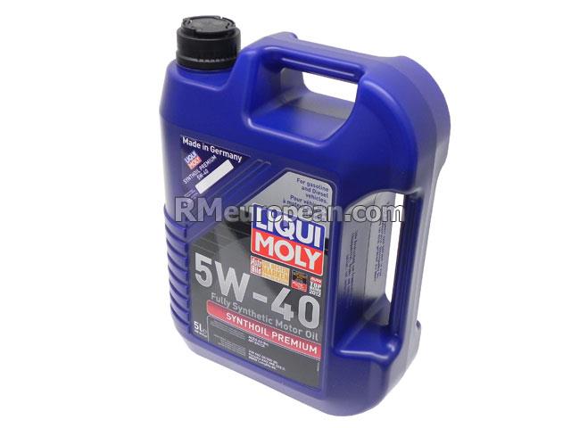Volkswagen Engine Oil - Liqui Moly Synthoil Premium - 5W-40 Synthetic (5  Liter) 2041 - LIQUI MOLY SYNTHOIL PREMIUM
