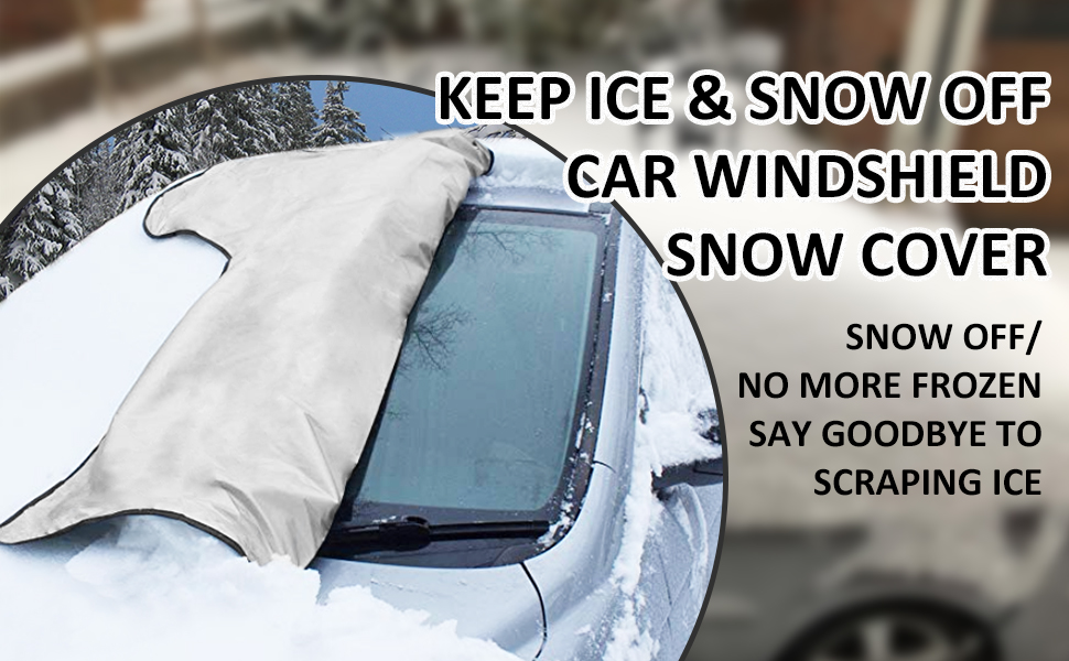 Waterproof Windshield Protector Keeps Ice & Snow Off Ice Cover Frost Car  Windshield Snow Cover Frost Guard Protector Car Windshield Sun Shade  Yoobure Universal Fit Car Snow Cover Exterior Accessories Windshield Snow