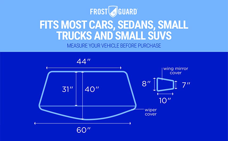 Buy NFL Frost Guard Windshield Cover for Ice and Snow, Dallas Cowboys |  Standard Size Car Windshield Frost Cover with Side Mirror Covers | Fits  Most Cars, Sedans, Small Trucks, SUVs –