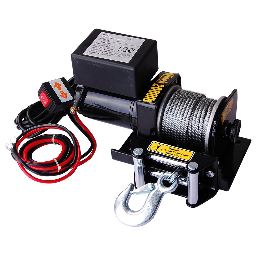 Buy AC-DK 4500 lb Steel Wire Electric Winch Kit, 12V Quality Winch for  Towing ATV/UTV Off Road Trailer, IP67 Waterproof Winch with Wireless Remote  Control Mounting Bracket(4500 lbs Winch) Online in Indonesia.