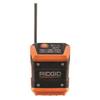 Ridgid Part # R84086B - Ridgid 18-Volt Cordless Mini Bluetooth Radio With  Radio App (Tool Only) - Jobsite Radios - Home Depot Pro