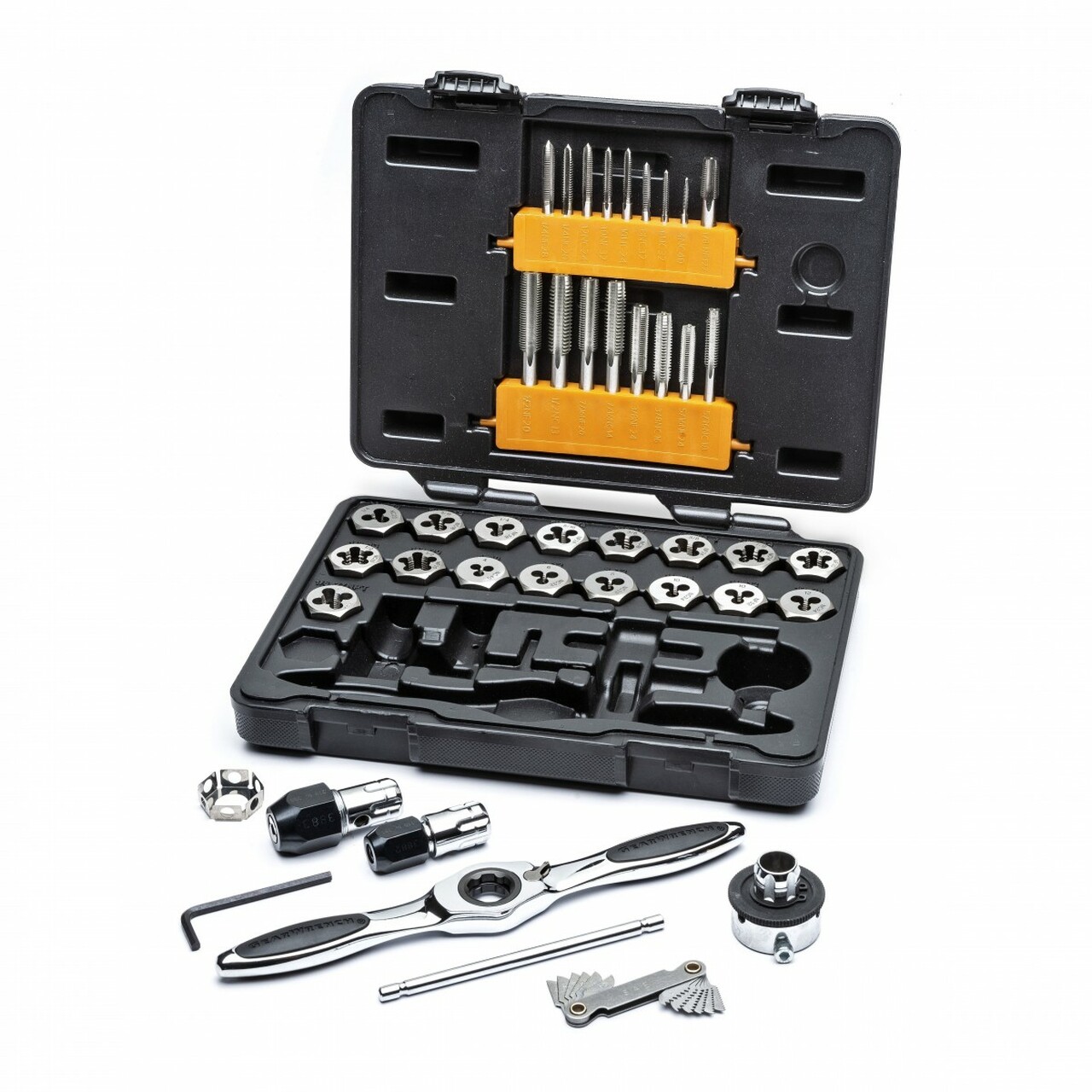 GearWrench 3887 Medium Ratcheting Tap and Die Drive Tool 75 Piece Set,  SAE/Metric