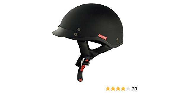 VCAN V531 Cruiser Solid Flat Black Medium Half Helmet, Helmets - Amazon  Canada