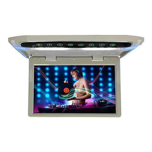 CarThree 10.1Inch Flip Down Monitor 1080P HD TFT LCD Flip Down Car DVD  Player Ultra Thin Flip Down DVD Player for Car HDMI SD MP3 MP4 LED (Gray)-  Buy Online in Antigua
