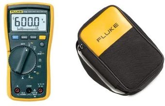 Fluke 115 Compact True-RMS Digital Multimeter with Polyester Carrying Case  - Fluke 115 Digital Multimeter w/ Soft Caseundefined