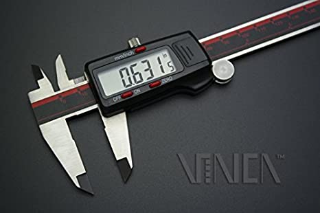 VINCA DCLA-0605 High Quality Electronic Digital Caliper 0-6 Inch/150 mm  Stainless Steel Body Red/Black Extra Large LCD Screen Auto Off Featured  Inch/mm Standard and Metric Measuring Tool, Model: DCLA-0605, Tools &  Hardware