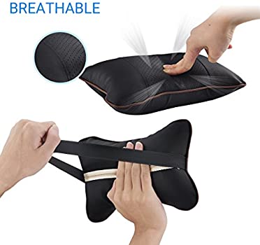Buy GUSODOR Car Neck Pillow Breathable Auto Head Neck Rest Cushion Relax Neck  Support Headrest Comfortable Soft Pillows for Travel Car Seat & Home, Set  of 2[Black] Online in Hong Kong. B06XRTGD2G