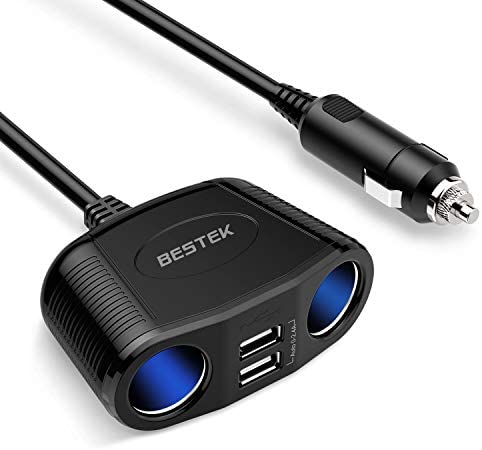 Bestek 4 Way Car Cigarette Lighter Adapter With 2.1a Dual USB Charging  Ports : Amazon.ae: Health