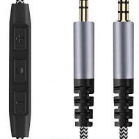LANMU Replacement Audio Cable,3.5mm Male to 2.5mm Male Cable for  Headphones,LANMU Braided Audio Cable,Stereo Audio Cable with Mic and Volume  Control for iPhone Android Smartphones 4.9ft/1.5M Black: Buy Online at Best  Price