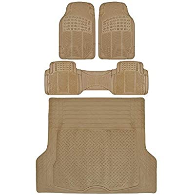 BDK ProLiner Original 3pc Heavy Duty Front & Rear Rubber Floor Mats for Car  SUV Van & Truck All Weather Protection - carXS