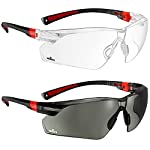 NoCry Safety Glasses with Clear Anti Fog Scratch Resistant Wrap-Around  Lenses and No-Slip Grips, UV Protection - Construction Gear, Saftey Gears,  Tools & More