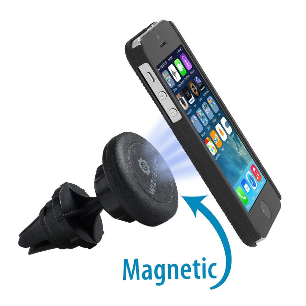 Magnetic Phone Car Mount, WizGear Universal Bite-lock Air vent Magnetic  Phone Car Mount Holder, for Cell Phones with Swift-snap Technology - buy  Magnetic Phone Car Mount, WizGear Universal Bite-lock Air vent Magnetic