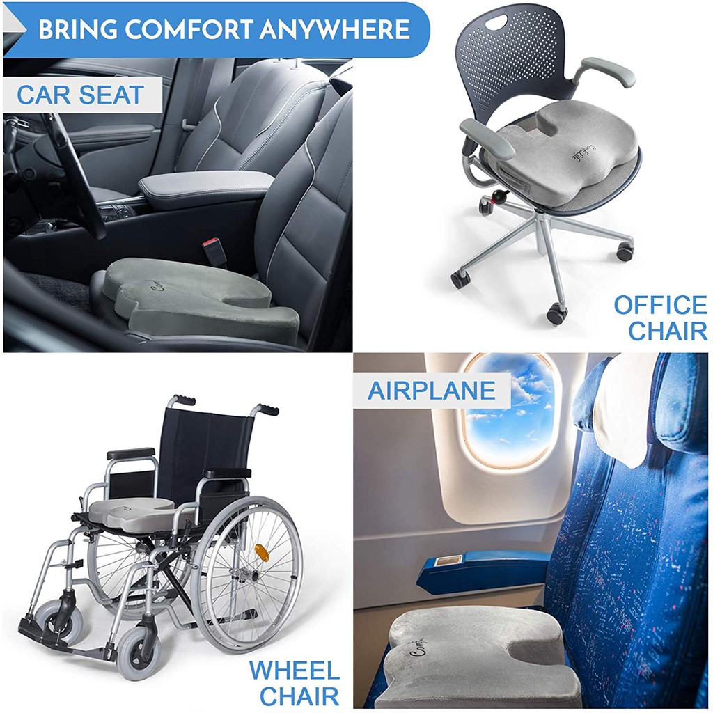 ComfiLife Premium Comfort Seat Cushion - Non-Slip Orthopedic 100% Memory  Foam Coccyx Cushion for Tailbone Pain | Shopee Malaysia