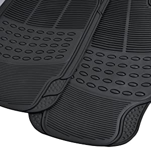 BDK ProLiner Original 3pc Heavy Duty Front & Rear Rubber Floor Mats for Car  SUV Van & Truck All Weather Protection - carXS