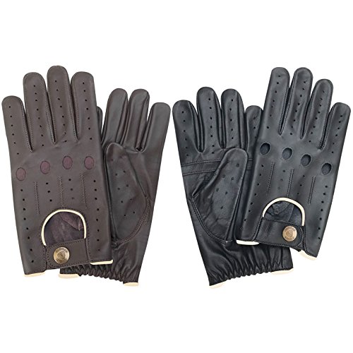 Prime Leather Ultimate Men's Real Soft Premium Nappa Leather Slim Fit Retro  Style Classic Dress Fashion Driving Gloves 514 Colours are Brown and Black-  Buy Online in Antigua and Barbuda at Desertcart - 48757060.