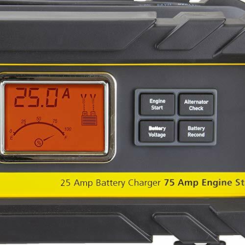 STANLEY BC25BS Smart 12V Battery Charger for Car/Marine Charging, 25 Amp