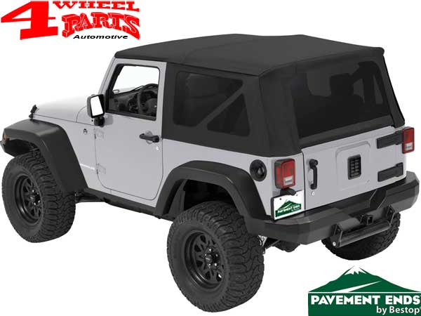 Replacement Soft Top Pavement Ends Black Diamond Jeep Wrangler JK year  10-18 2-doors | 4 Wheel Parts
