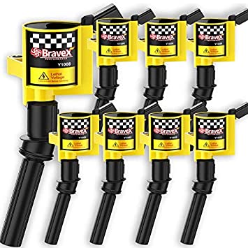 Buy Curved Boot Ignition Coils for Ford Lincoln Mercury 4.6L 5.4L V8  Compatible with DG508 C1454 C1417 FD503, 8 pack Yellow Online in Vietnam.  B07H4NWLZ4
