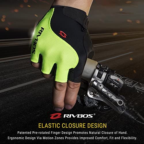 RIVBOS Bike Gloves Cycling Gloves Fingerless for Men Women with GEL Padding  Breathable Mesh Fashion Design for Mountain Bicycle Motorcycle Riding  Driving Sports Outdoors Exercise CHG005 （Yellow XL）: Buy Online at Best