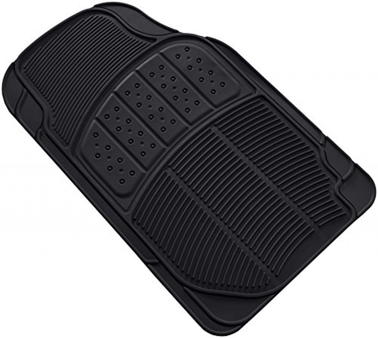 AmazonBasics 3-Piece All-Season Odorless Heavy Duty Rubber Floor Mat for  Cars, SUVs and Trucks, Gray – Mustang Craze
