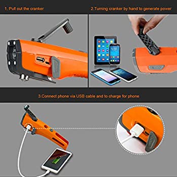 LUXON Emergency Tool 7-in-1 Car Safety Tool Includes Window Hammer Seat  Belt Cutter LED Flashlight Rescue Tool Contains USB Charger SOS Light &  Hand Cranking Charge for Vehicle Escape/Field Survival : Amazon.ae