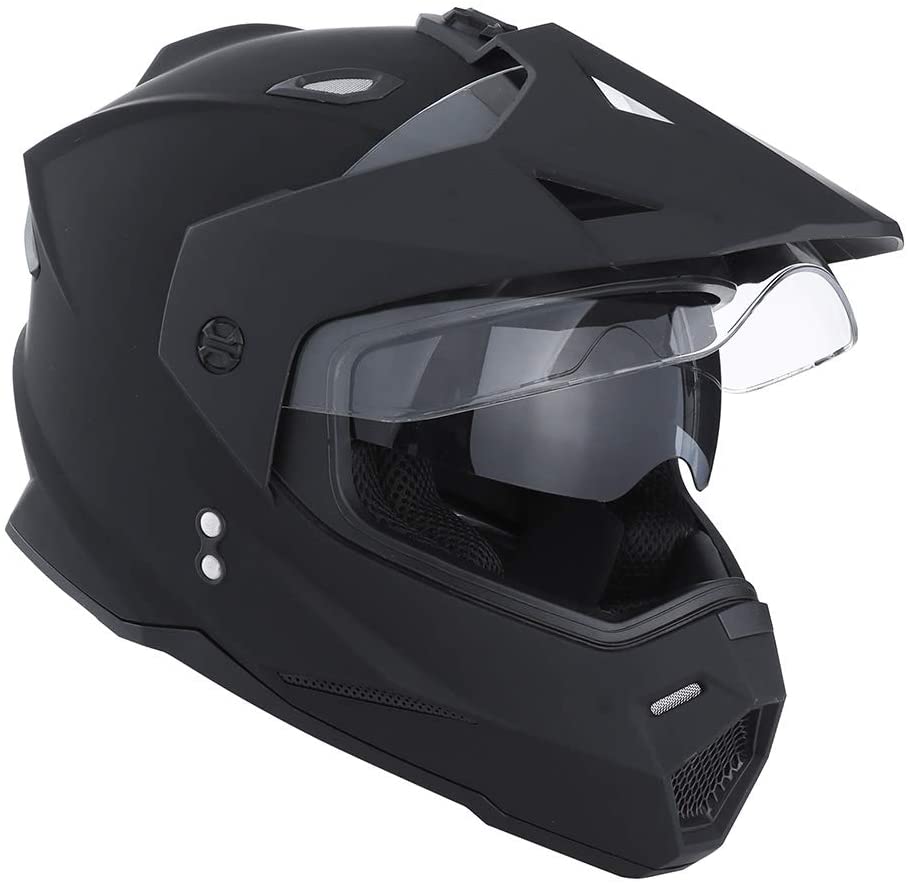 Buy 1Storm Dual Sport Motorcycle Motocross Off Road Full Face Helmet Dual  Visor Matt Black Online in Taiwan. B07MP9ZJ8P