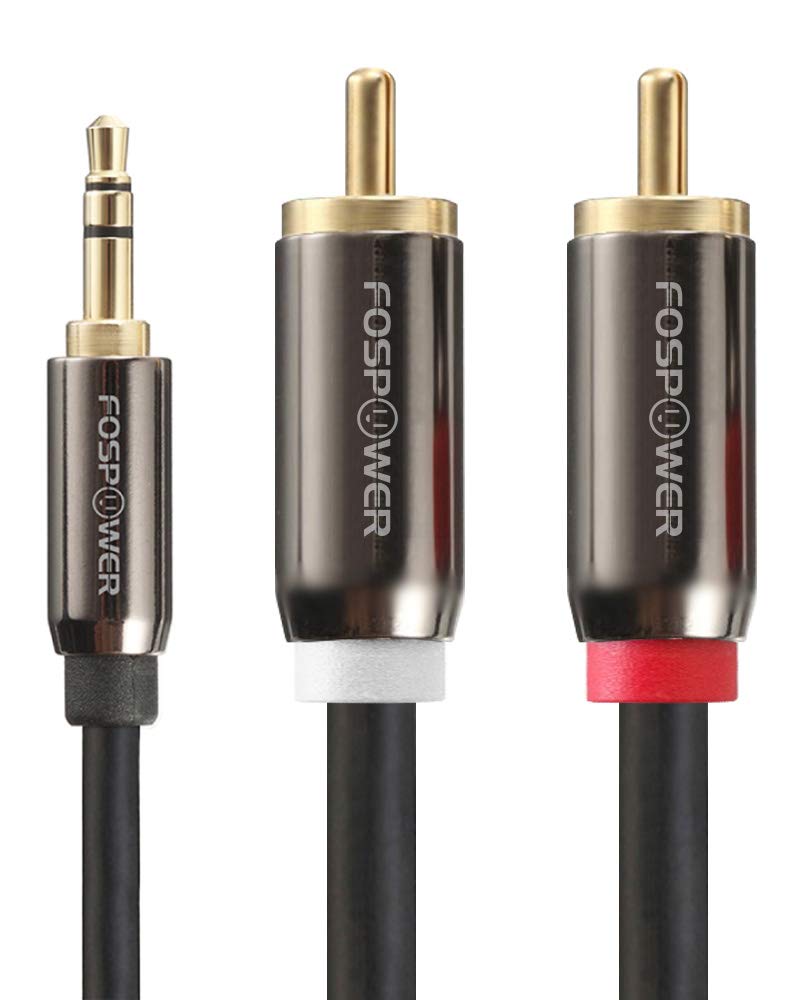 3.5mm to RCA Cable (10FT), FosPower RCA Audio Cable 24K Gold Plated Male to  Male Stereo Aux Cord [Left/Right] Y Splitter Adapter Step Down Design- Buy  Online in Antigua and Barbuda at