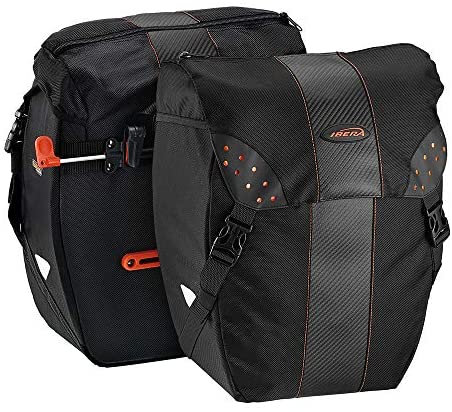 Ibera Bicycle Bag PakRak Clip-On Quick-Release All Weather Bike Panniers  (Pair), Includes Rain Cover, Black : Amazon.co.uk: Sports & Outdoors