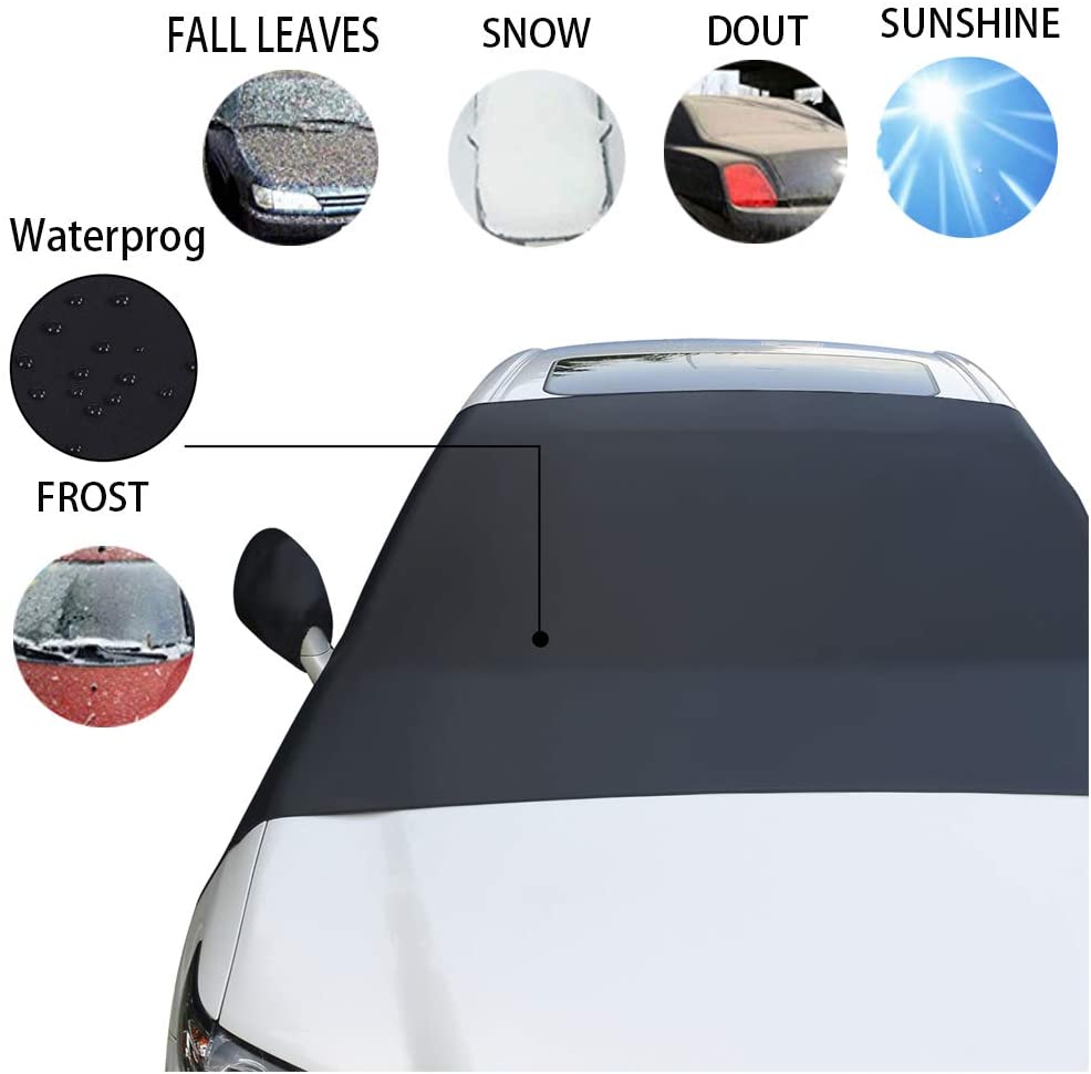 Buy TT-Fantastic Windshield Snow Cover,Car Windshield Extra Large Fits Any  Car Truck SUV Van, Strap Double Fixed Design Windproof Outdoor Car Window  Snow Covers, Keeps Ice & Snow Off 81x 66