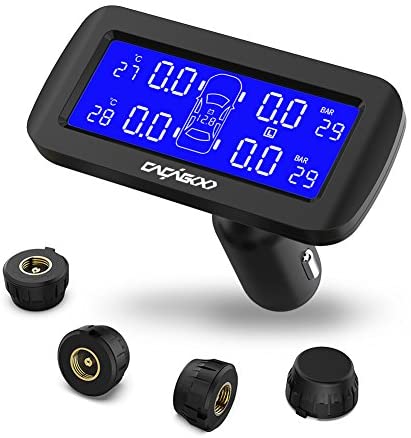 CACAGOO Wireless TPMS Tire Pressure Monitoring System with Temperature and  Pressure LCD Display Real-time Alarm Function PSI Bar Units Selection (4  External Sensors) : Amazon.com.au: Automotive