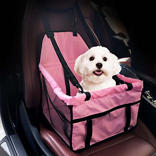Review Analysis + Pros/Cons - HIPPIH Collapsible Pet Booster Car Seat Cat  Car Carrier with Safety Leash and Zipper Storage Pocket with 2 Support Bars  Portable Small Dog