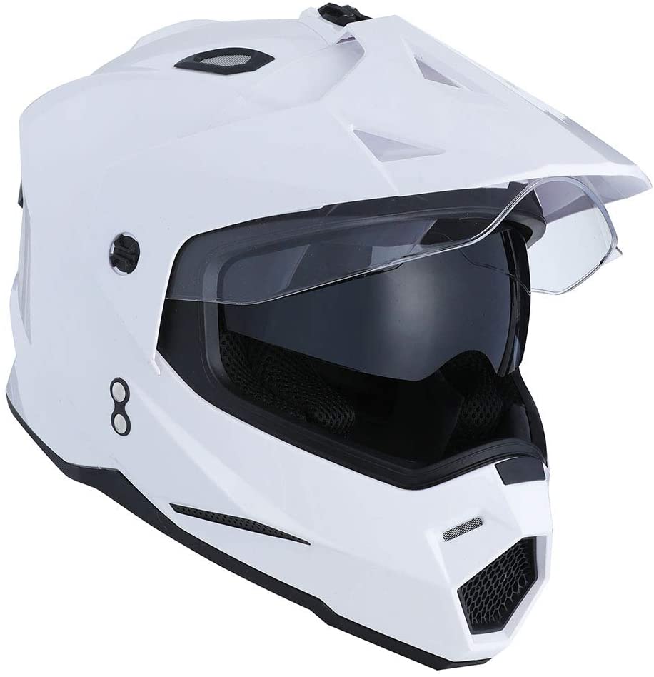 Buy 1Storm Dual Sport Motorcycle Motocross Off Road Full Face Helmet Dual  Visor Matt Black Online in Turkey. B07MB8TX8N
