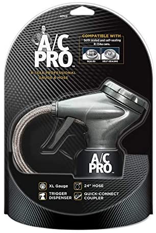 Interdynamics AC Pro Car Air Conditioner R134A Refrigerant, AC Recharge Kit  Includes Gas, Gauge and Hose, 20 Oz, ACP200-6