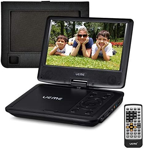 UEME Portable DVD Player with 9 inches Swivel Screen, Remote Control,  Rechargeable Battery, AC Adapter Car Charger…- Buy Online in Antigua and  Barbuda at antigua.desertcart.com. ProductId : 48907832.