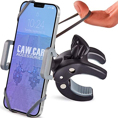 CAW.CAR Accessories Metal Bike & Motorcycle Phone Mount - The Only  Unbreakable Handlebar Holder for iPhone, Samsung or Any Other Smartphone |  +100 to Safeness & Comfort: Buy Online at Best Price