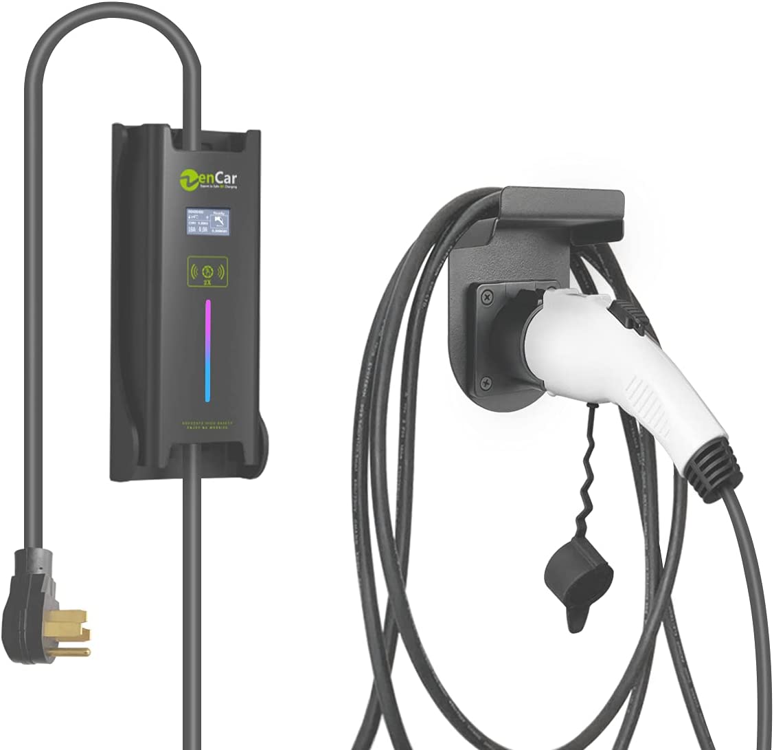 Buy ZENCAR EV Charger Level 2 32 Amp Portable, Evse Home Electric Vehicle  Charging Station with EV Charger Plug Holder and Cable Holder, Timing Delay  (SAE J1722, 230V, 10A-32A, NEMA 14-50) Online