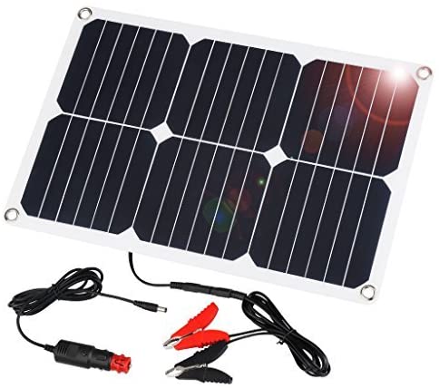 SUAOKI 12V Solar Car Battery Charger, 18W Trickle Solar Panel Charger,  Portable and Waterproof Solar Battery Maintainer, Suitable for Motorcycle  RV Boat Marine Snowmobile Tractor ATV Marine Trailer : Amazon.ae