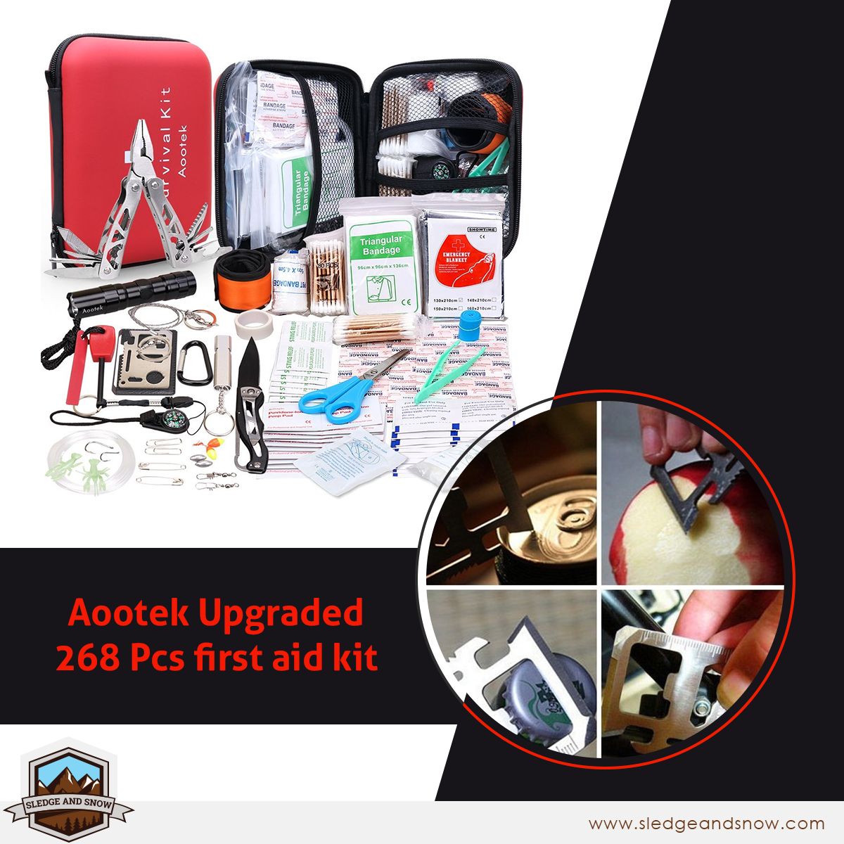 Aootek Upgraded first aid survival Kit for Car Home Work Office Boat  Camping Hiking Travel or Adventures #hiki… | Emergency survival kit, Survival  kit, Hiking trip