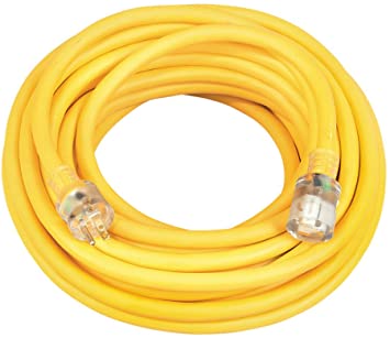 Coleman Cable 02688 10/3 50-Foot Vinyl Outdoor Extension Cord with Lighted  End Track, Rail & Cable Lighting Ceiling Lights urbytus.com