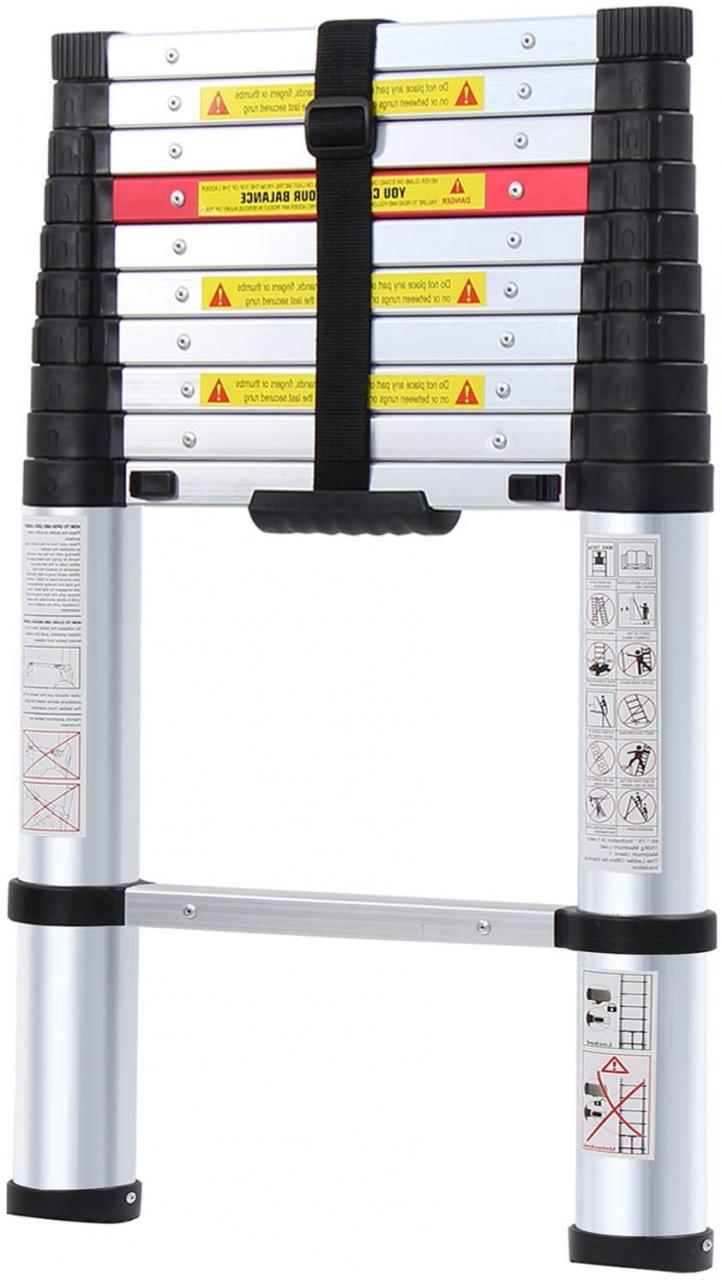 WolfWise EN131 15.5Ft Telescoping Ladder Aluminum Telescopic Extension Tall  Multi Purpose : Amazon.co.uk: DIY & Tools