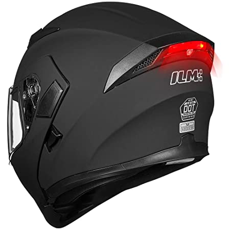 Buy ILM Motorcycle Dual Visors Flip up Modular Full Face Helmet DOT with  LED Light Online in Taiwan. 263430450840
