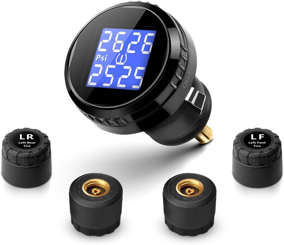 YOKARO Wireless TPMS, Tire Pressure Monitoring System for Cars, Trailer,  and 4 Wheeled Vehicles, 4 External Cap Sensors, Black, Tire Pressure  Monitoring System (TPMS) - Amazon Canada